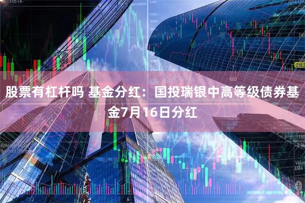 股票有杠杆吗 基金分红：国投瑞银中高等级债券基金7月16日分红